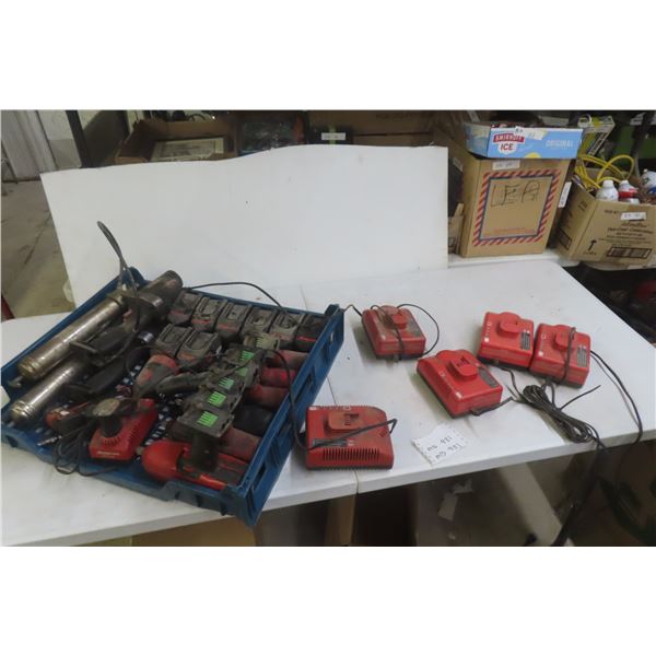 Snap-On Lot: Grease Gun, ½" Impact Driver, Drills, Chargers and