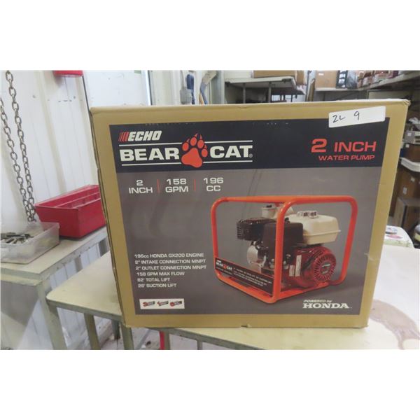 New Echo Bear Cat 2" Water Pump, 196cc, 158 GPM, Honda Engine