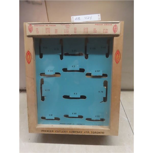 Vintage Travelling Salesman Sample Box – Pocket Knife Inventory Display, No Knives Included