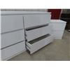 Image 6 : Ashley Onita White Double Dresser and Nightstand – Modern Style, Crisp White Finish.