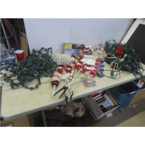 Christmas Lights, Decor, Garland, Suction Cups, Clips, and More