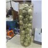 Image 3 : Christmas Decor: 3 Sets of Lights, Tree Ornaments, Garland, Stocking, and Storage Tote