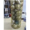 Image 4 : Christmas Decor: 3 Sets of Lights, Tree Ornaments, Garland, Stocking, and Storage Tote