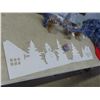 Image 5 : Christmas Decor: 3 Sets of Lights, Tree Ornaments, Garland, Stocking, and Storage Tote