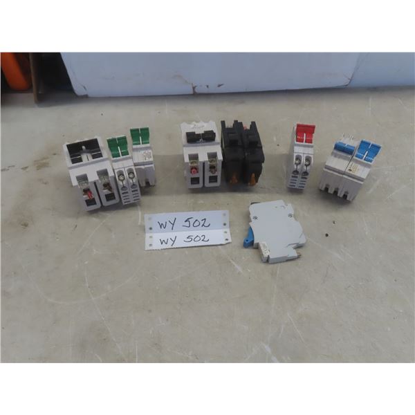 8 Federal Pioneer Breakers: 2-Pole 20A, 30A, 40A and 15A; Plus Single 15 Amp Breaker
