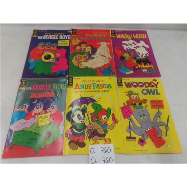 Gold Key Comics – Beagle Boys, Woodsy Owl, Andy Panda, Wacky Witch, Funky Phantom