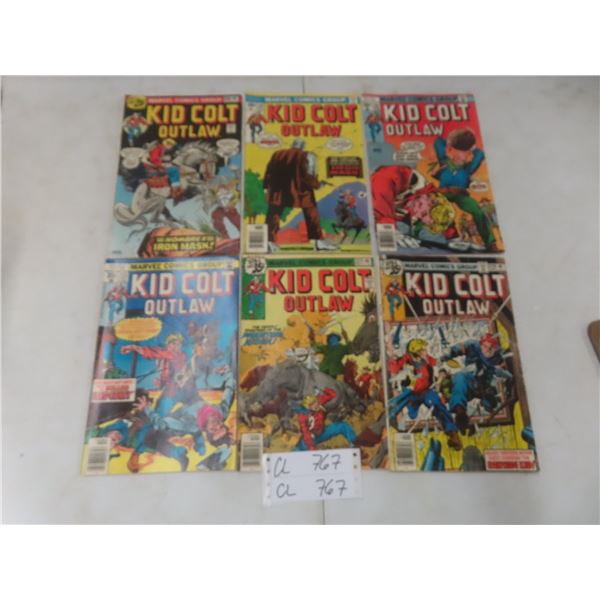 Marvel Kid Colt Outlaw Comics – Yrs. 1976–79 – Qty 6