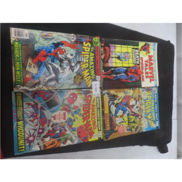 Marvel Amazing Spider-Man Comics and Marvel Tales Starring Spider-Man, Yrs. 1974–76 – Qty 3