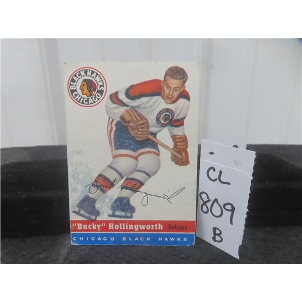 Topps "Bucky" Hollingworth – Chicago Blackhawks, 1954–55