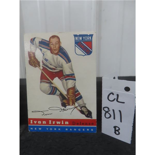 Topps 1954–55 Ivan Irwin – New York Rangers