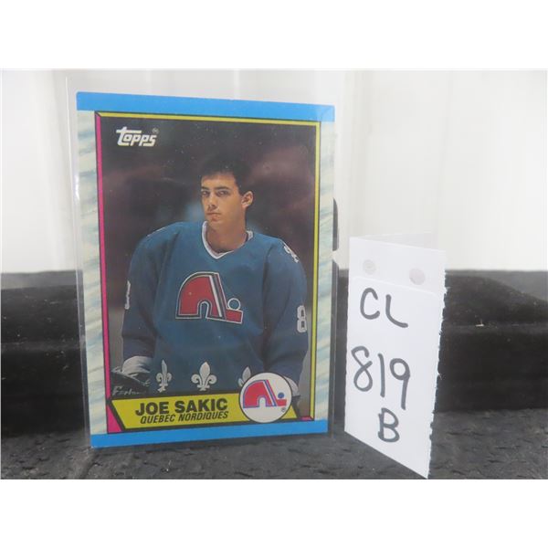 Topps 1989 Joe Sakic Rookie Card – Quebec Nordiques