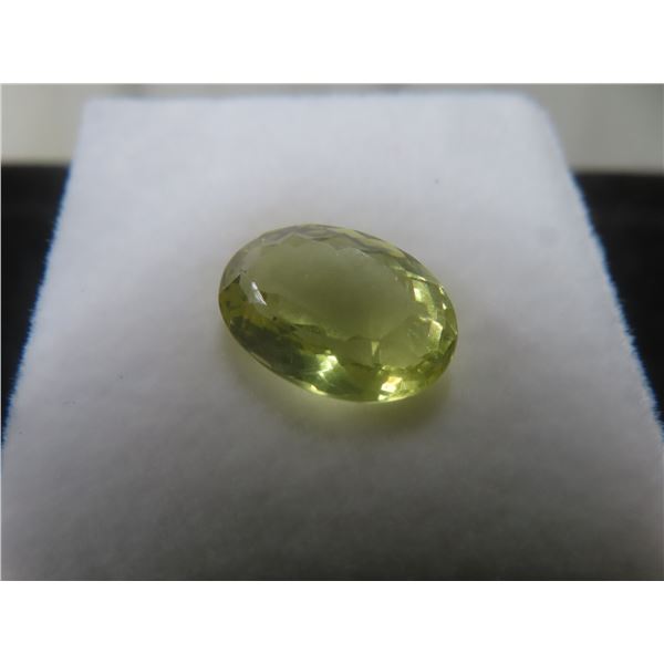 New 6ct Natural Lemon Amethyst – Untreated Oval Cut, 10 × 13.9mm