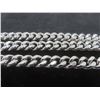 Image 2 : New Platinum Plated 8mm Cuban Link Necklace Chain – 18" Long