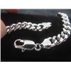 Image 3 : New Platinum Plated 8mm Cuban Link Necklace Chain – 18" Long