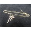Image 4 : New 14K Gold Plated 35.0mm Simulated Diamond (CZ) Bow Necklace – Adjustable, 18–19" Long