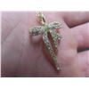 Image 6 : New 14K Gold Plated 35.0mm Simulated Diamond (CZ) Bow Necklace – Adjustable, 18–19" Long