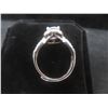 Image 4 : New Platinum Plated 1ct Simulated Diamond (CZ) Halo Ring – Resizable