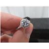 Image 5 : New Platinum Plated 1ct Simulated Diamond (CZ) Halo Ring – Resizable