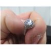 Image 7 : New Platinum Plated 1ct Simulated Diamond (CZ) Halo Ring – Resizable