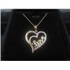 Image 1 : New 18K Gold Plated 32mm Simulated Diamond (CZ) Love Heart Necklace – Chain 18" Long