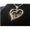Image 2 : New 18K Gold Plated 32mm Simulated Diamond (CZ) Love Heart Necklace – Chain 18" Long