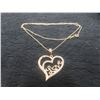Image 3 : New 18K Gold Plated 32mm Simulated Diamond (CZ) Love Heart Necklace – Chain 18" Long