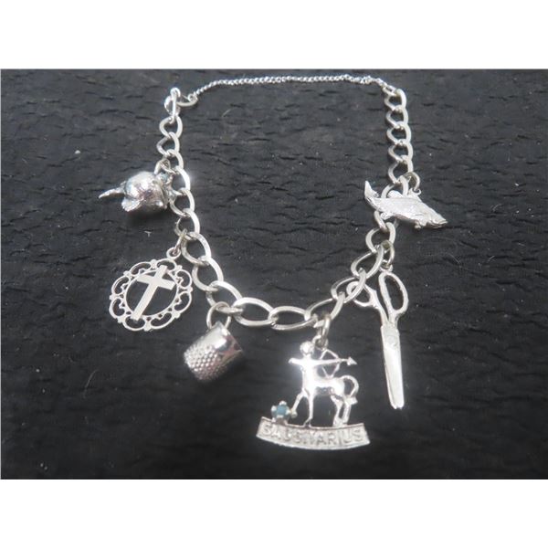 925 Silver Charm Bracelet – 15.7g