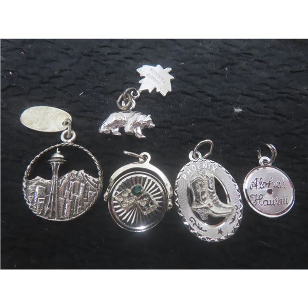 Sterling Silver Bracelet Charms – Qty 5