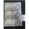 Image 1 : Uncirculated 1973 Canada $1 Bills – Qty 3