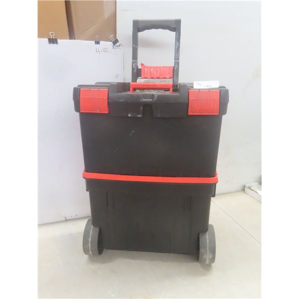 Black and Decker Tool Box Upright on Rollers with 4-Wheeled Screwdrivers