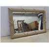 Image 1 : Rectangular Bevelled Glass Ornate Frame Mirror, 33" × 38"