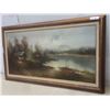 Image 7 : Framed Oil on Canvas, Wilderness Scene, Signed "Hartmann", 25" × 45", Original