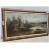 Image 8 : Framed Oil on Canvas, Wilderness Scene, Signed "Hartmann", 25" × 45", Original