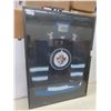 Image 1 : Winnipeg Jets Framed Window Box Jersey, 31" × 41", Professionally Done