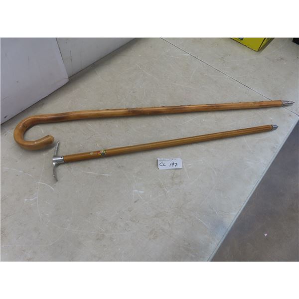 2 Vintage Walking Canes