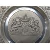 Image 5 : Zinn Made in W Germany 94% Pewter Wall Plates 150th Anniversary 1835-1985 Coat of Arms Plate