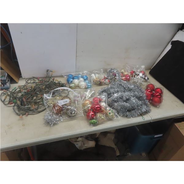 Christmas Ornaments, Trim Garland and Lights