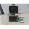 Image 1 : Antique Royal Heavy Steel Typewriter in Fitted Carrying Case with Rare Green-Coloured Keys [x=#8211/