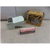 Image 12 : 6 Antique Tins and Antique Slicer/Shredder in Original Box
