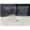 Image 1 : 2 Complete Vintage Glass Checkers/Chess Board Sets and Backgammon Board Set