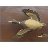 Image 4 : MCM Girotti Deluxe Clock and Sculpted Chalkware Geese in Flight on Mahogany, 33" × 13.5"
