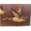 Image 6 : MCM Girotti Deluxe Clock and Sculpted Chalkware Geese in Flight on Mahogany, 33" × 13.5"