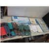 Image 1 : 5 Antique Hand-Embroidered Table Cloths, Clean and Well-Maintained; 10 New Plastic Table Cloths
