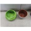 Image 3 : 3 Vintage Plant Pots Made in West Germany and Canada and 2 Small Heavy Plant Stands