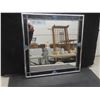 Image 1 : Vintage Stained Glass-Trimmed Mirror, 14" × 14.5"