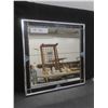 Image 5 : Vintage Stained Glass-Trimmed Mirror, 14" × 14.5"