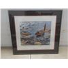 Image 2 : Framed Squirrel Print and Framed Orca Needlepoint – Largest 11" × 21"