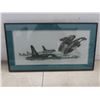 Image 7 : Framed Squirrel Print and Framed Orca Needlepoint – Largest 11" × 21"