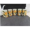 Image 2 : 5-Piece China Floral Set: Mugs, Teapot, Cream and Sugar Bowl
