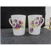 Image 5 : 5-Piece China Floral Set: Mugs, Teapot, Cream and Sugar Bowl